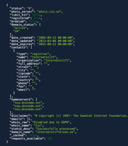 .SE WHOIS: The Gateway to Swedish Domain Information - WhoAPI Inc.