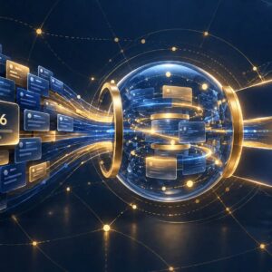 Illustration of unrevealed new gTLD applications inside a digital capsule, representing ICANN’s 2026 New gTLD Round and the upcoming Reveal Day.