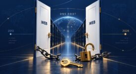 Unlocked .web doors leading to the DNS root after a 14-year journey from 2012 to 2026.