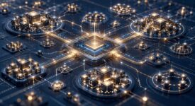 Abstract DNS network with multiple registry ecosystems, representing ICANN’s 2026 new gTLD applications.